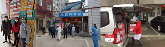 圖片說明：康師傅向武漢市普仁醫(yī)院、武昌醫(yī)院、華潤武鋼總醫(yī)院捐贈(zèng)物資